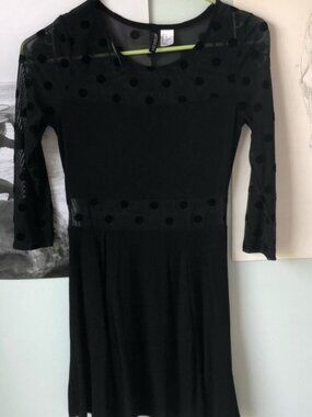 H&M mesh polka dot dress
